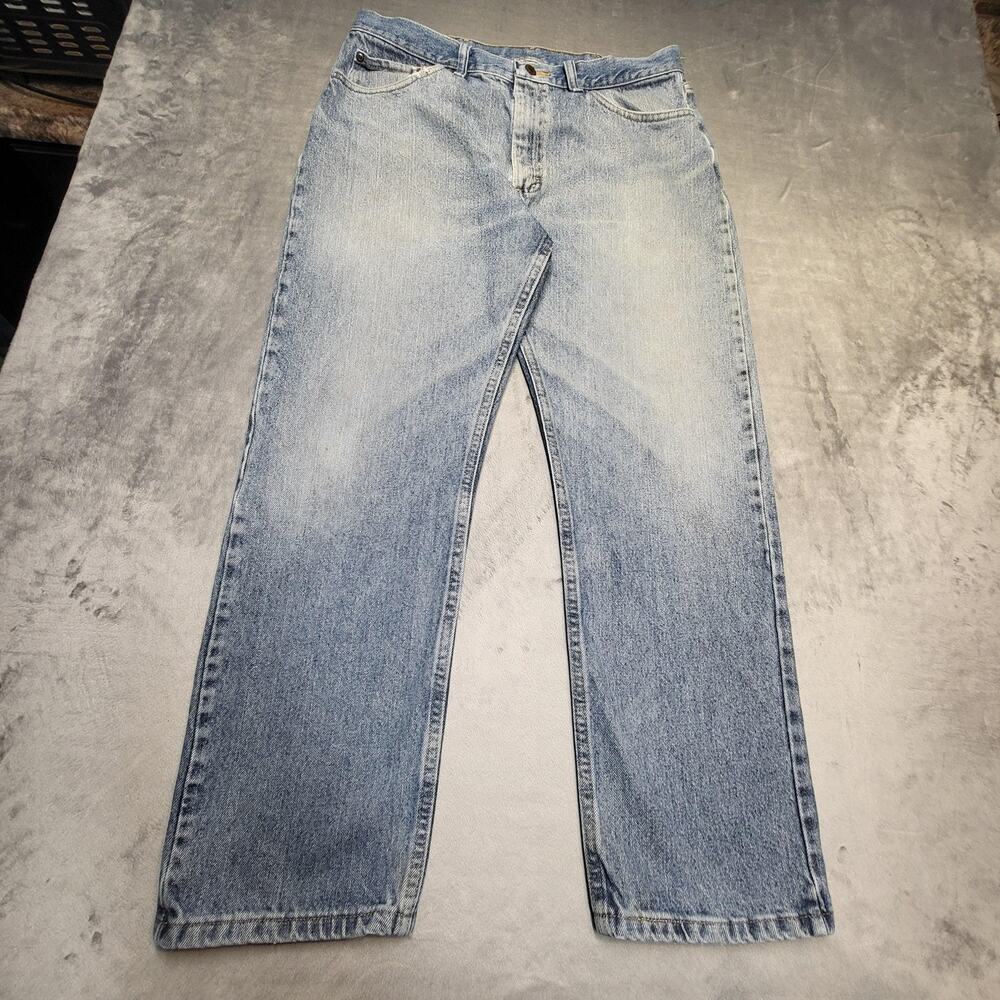 Wrangler Jeans Mens 34x29‎ Light Wash Denim Classic 5-Pocket Zip Fly 96501DS